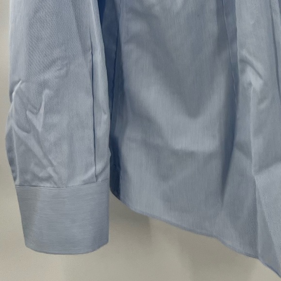 Proper cloth Duane McLaughlin blue striped dress shirt size 18.5 - Picture 6 of 9